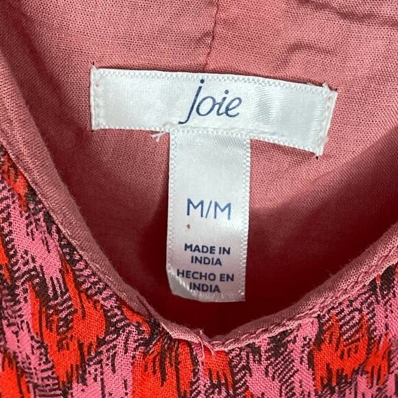 Joie Bondi Daytime Sleeveless Midi Dress Tea Rose Animal Print Size Medium - Picture 3 of 10